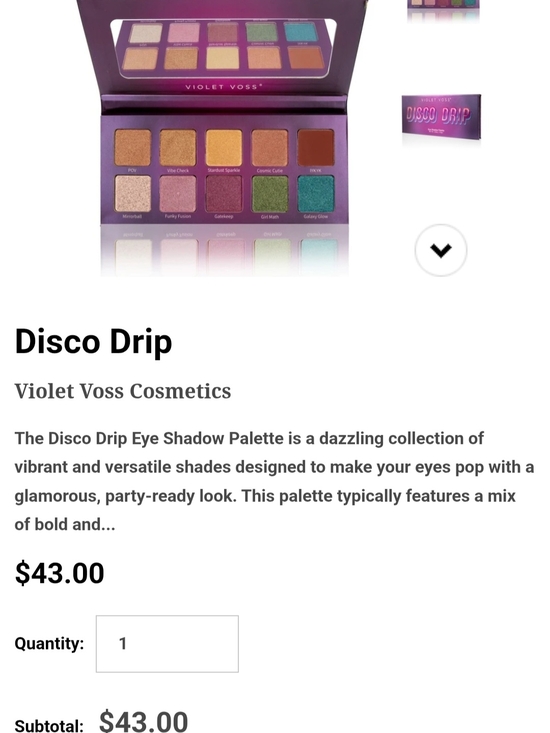 Violet Voss Eyeshadow Palette — Gold, Yellow, Green, Pink, Blue - Picture 3 of 3